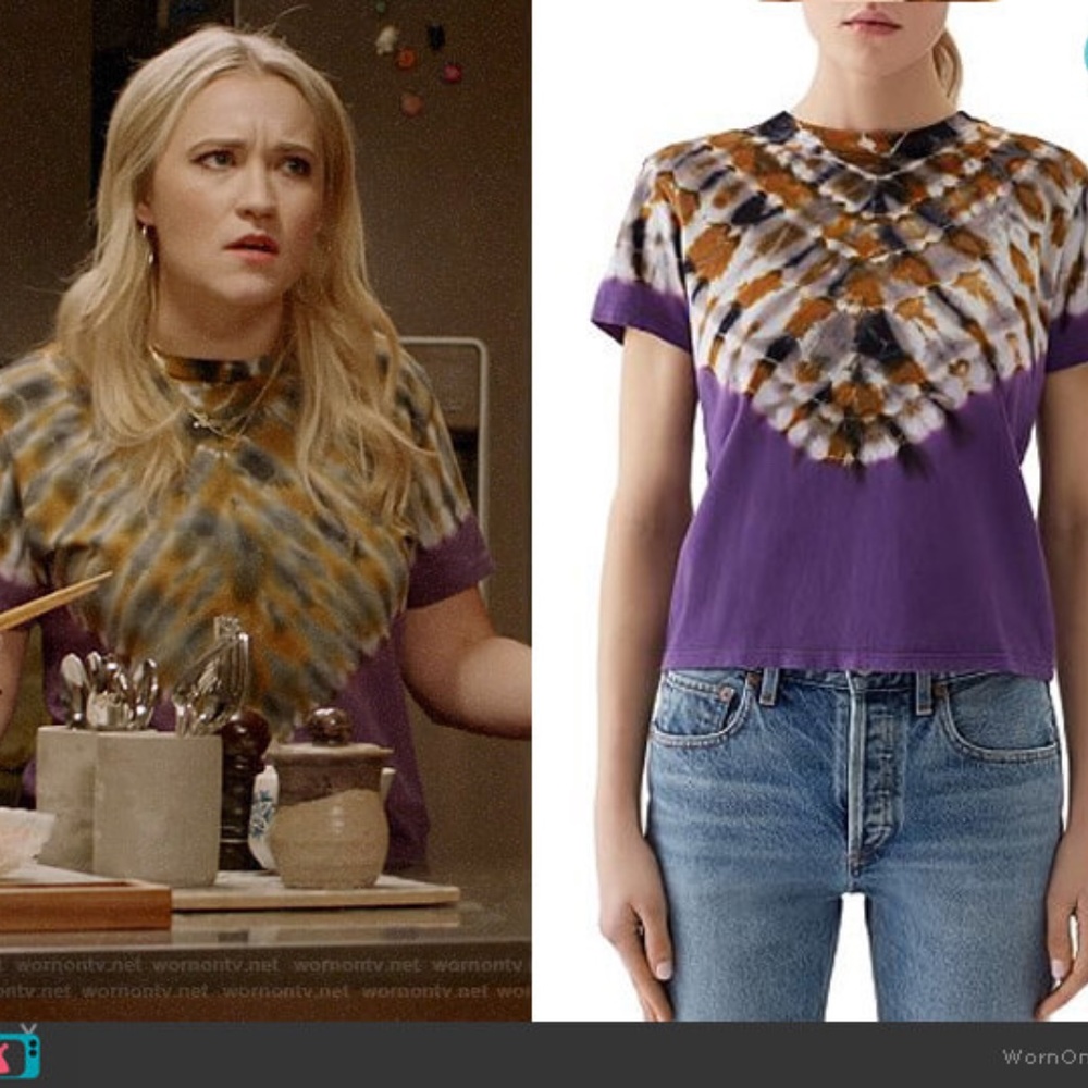 AGOLDE Tie Dye Baby Tee EUC/on Roxy Doyle